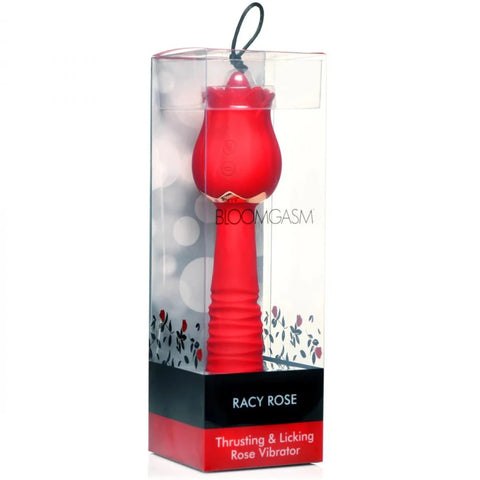 Racy Rose Rechargeable Thrusting & Licking Rose Vibrator