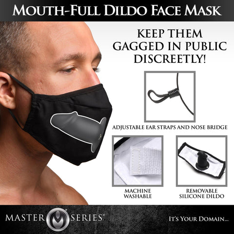 Master Series Mouth-Full Dildo Face Mask - Extreme Toyz Singapore - https://extremetoyz.com.sg - Sex Toys and Lingerie Online Store