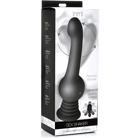 Sex Shaker Rechargeable Rotating Silicone Stimulator - Black