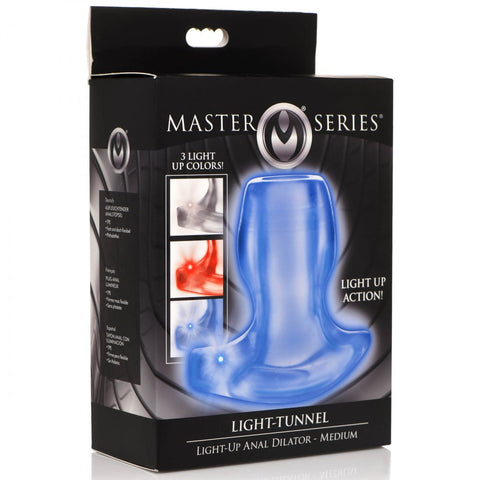 Master Series Light-Tunnel Light-Up Anal Dilator - Medium - Extreme Toyz Singapore - https://extremetoyz.com.sg - Sex Toys and Lingerie Online Store - Bondage Gear / Vibrators / Electrosex Toys / Wireless Remote Control Vibes / Sexy Lingerie and Role Play / BDSM / Dungeon Furnitures / Dildos and Strap Ons / Anal and Prostate Massagers / Anal Douche and Cleaning Aide / Delay Sprays and Gels / Lubricants and more...