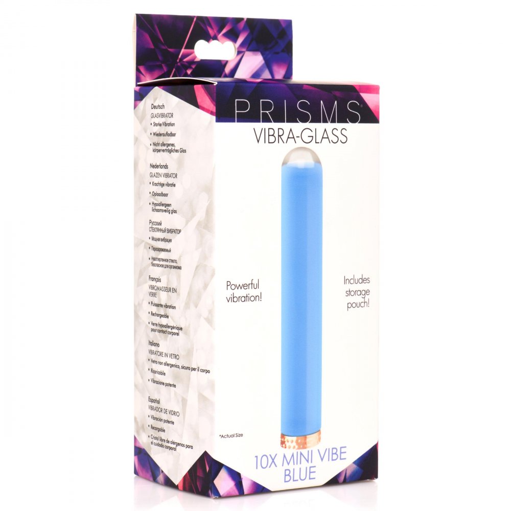 Prisms Erotic Glass Vibra-Glass 10X Mini Rechargeable Vibe - Extreme Toyz Singapore - https://extremetoyz.com.sg - Sex Toys and Lingerie Online Store - Bondage Gear / Vibrators / Electrosex Toys / Wireless Remote Control Vibes / Sexy Lingerie and Role Play / BDSM / Dungeon Furnitures / Dildos and Strap Ons  / Anal and Prostate Massagers / Anal Douche and Cleaning Aide / Delay Sprays and Gels / Lubricants and more...