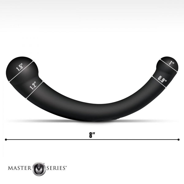 Master Series 10X Vibra-Crescent Vibrating Silicone Rechargeable Dual-Ended Dildo (2 Colours Available) - Extreme Toyz Singapore - https://extremetoyz.com.sg - Sex Toys and Lingerie Online Store - Bondage Gear / Vibrators / Electrosex Toys / Wireless Remote Control Vibes / Sexy Lingerie and Role Play / BDSM / Dungeon Furnitures / Dildos and Strap Ons  / Anal and Prostate Massagers / Anal Douche and Cleaning Aide / Delay Sprays and Gels / Lubricants and more...
