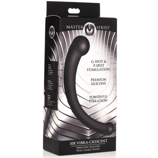 10X Vibra-Crescent Vibrating Silicone Dual-Ended Dildo