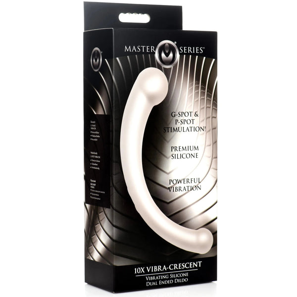 10X Vibra-Crescent Vibrating Silicone Dual-Ended Dildo