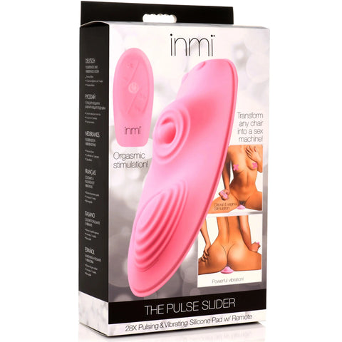 The Pulse Slider 28X Rechargeable Pulsing & Vibrating Silicone Pad with Remote