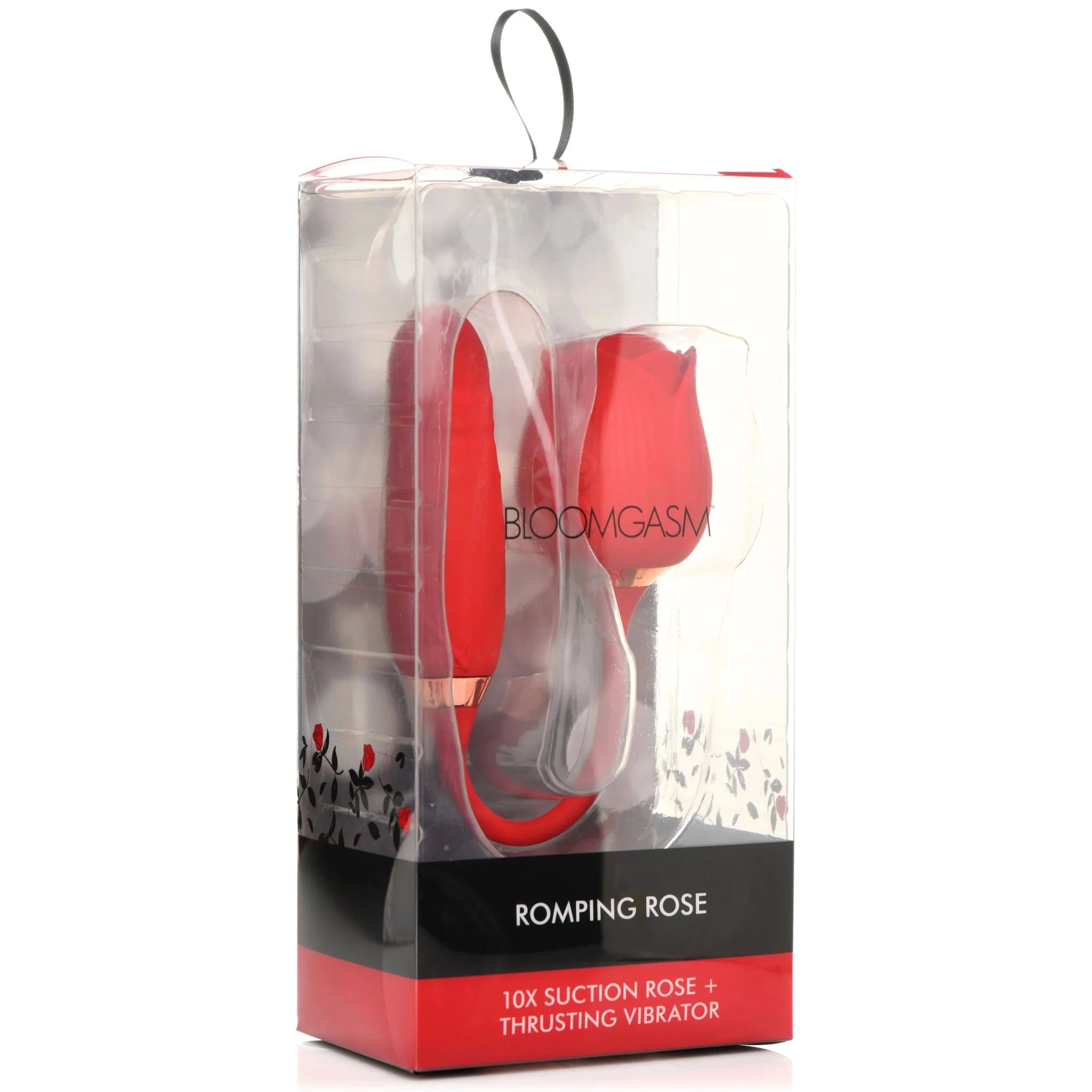 Romping Rose 10X Rechargeable Suction & Thrusting Vibrator