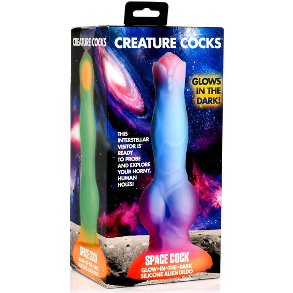 Space Cock Glow-in-the-Dark Silicone Alien Dildo
