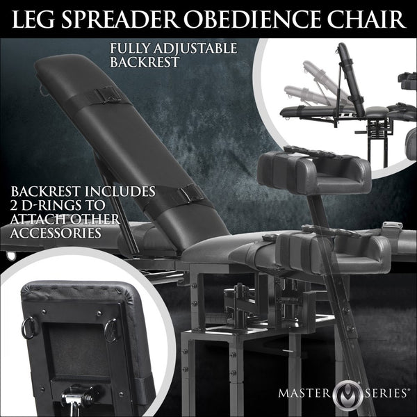 Master Series Leg Spreader Obedience Chair - Extreme Toyz Singapore - https://extremetoyz.com.sg - Sex Toys and Lingerie Online Store - Bondage Gear / Vibrators / Electrosex Toys / Wireless Remote Control Vibes / Sexy Lingerie and Role Play / BDSM / Dungeon Furnitures / Dildos and Strap Ons  / Anal and Prostate Massagers / Anal Douche and Cleaning Aide / Delay Sprays and Gels / Lubricants and more...