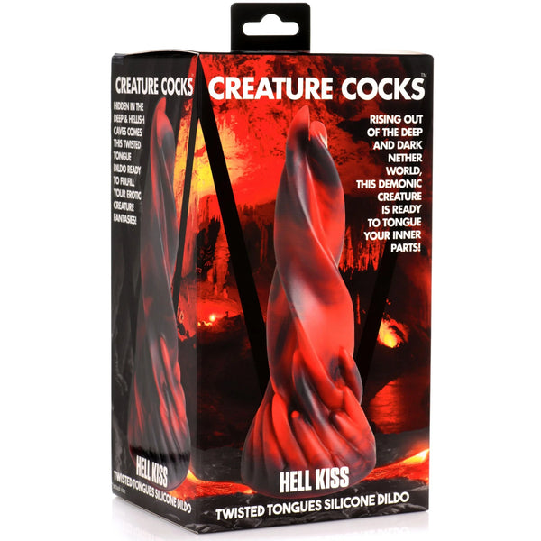 Hell Kiss Twisted Tongues Silicone Dildo