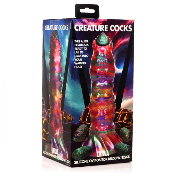 Creature Cocks Larva Silicone Ovipositor Dildo with Eggs - Extreme Toyz Singapore - https://extremetoyz.com.sg - Sex Toys and Lingerie Online Store - Bondage Gear / Vibrators / Electrosex Toys / Wireless Remote Control Vibes / Sexy Lingerie and Role Play / BDSM / Dungeon Furnitures / Dildos and Strap Ons  / Anal and Prostate Massagers / Anal Douche and Cleaning Aide / Delay Sprays and Gels / Lubricants and more...