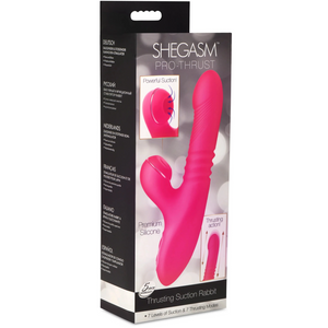 Pro-Thrust Rechargeable Thrusting Suction Silicone Rabbit Vibrator