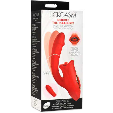 Deep Kiss Rechargeable Silicone Licking Rabbit Vibrator