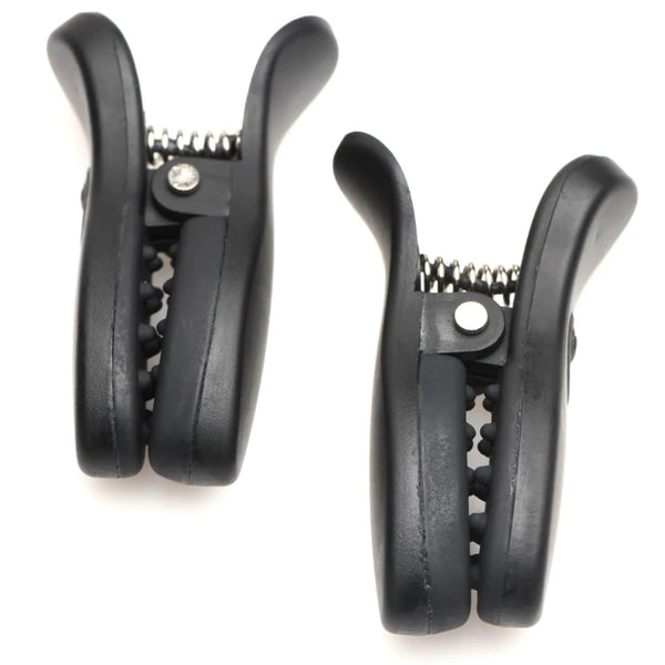 Dark Grip Wireless Vibrating Nipple Clamps with Charging Case