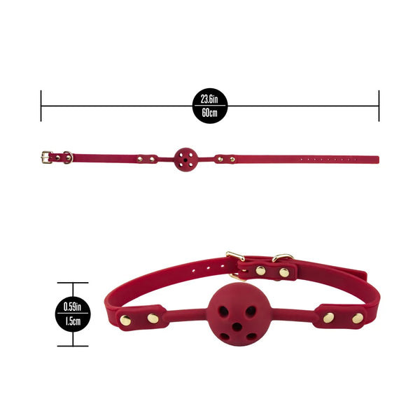 Temptasia Ardor Breathable Silicone Ball Gag - Red