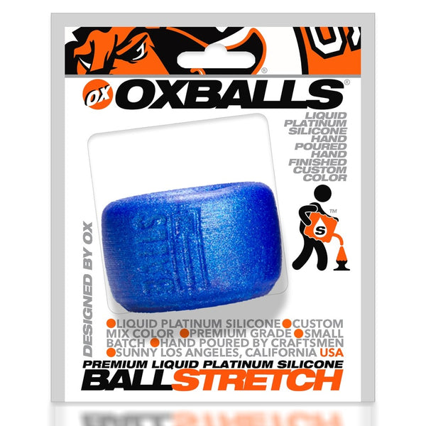 BALLS-T Liquid Platinum Silicone Comfort Ballstretcher - Blueballs Metallic