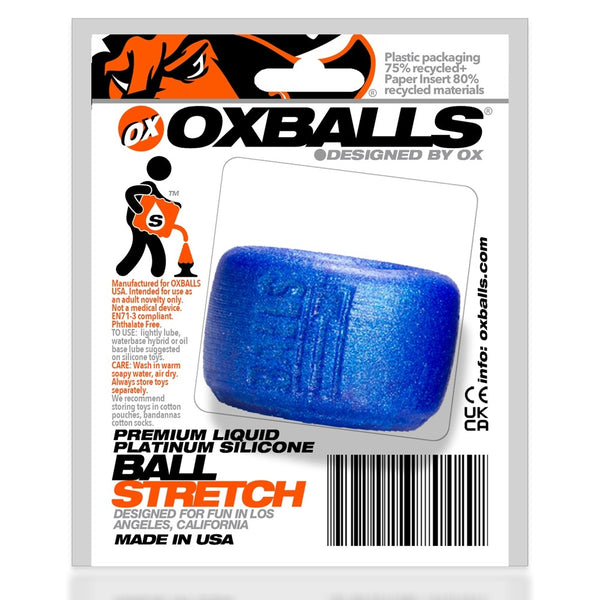 BALLS-T Liquid Platinum Silicone Comfort Ballstretcher - Blueballs Metallic