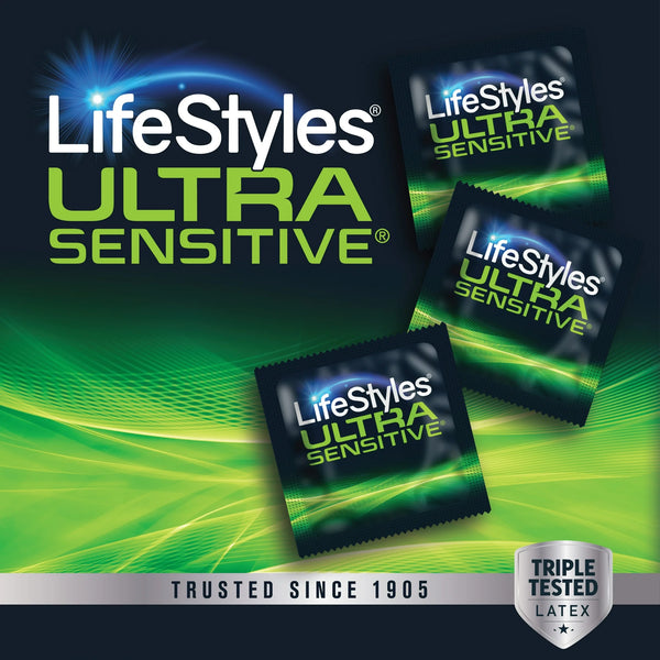 Ultra Sensitive Lubricated Condoms - 3 Pack