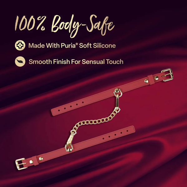 Temptasia Ardor Silicone Wrist & Ankle Restraints - Red