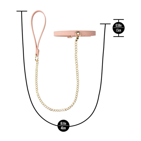 Temptasia Ardor Silicone Collar & Leash - Pink
