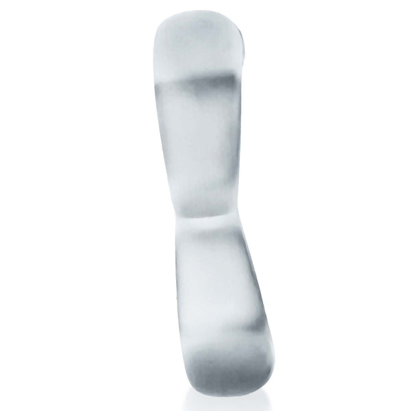 BOOMERANG Double-Ring Cockring & Nut-Tugger - Clear Steam