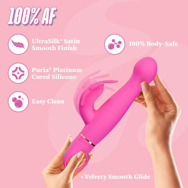 Aria Naughty AF Rumble Tech™ Rechargeable G-Spot & Clitoris Silicone Vibrator