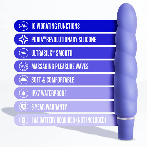 Luxe Anastasia Platinum-Cured Silicone Vibrator - Periwinkle