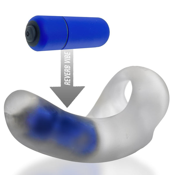 BUZZFUCK Reverb Vibrating Taint Sling - Clear Ice