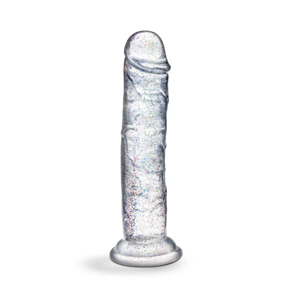 Naturally Yours Gala 6" Glitter Cock  - Sparkling Clear