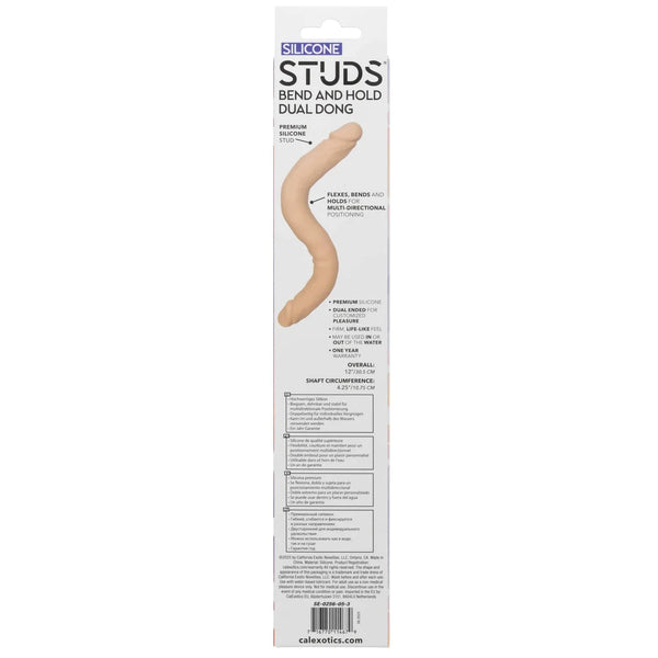12" Bend and Hold Dual Dong - Ivory