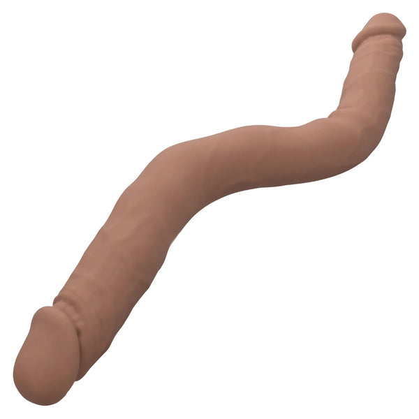 12" Bend and Hold Dual Dong - Brown