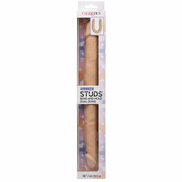 16" Bend and Hold Dual Dong - Ivory