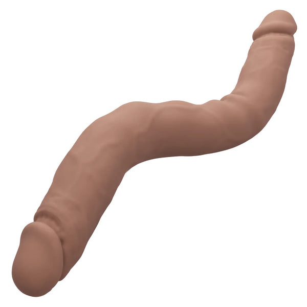 16" Bend and Hold Dual Dong - Brown