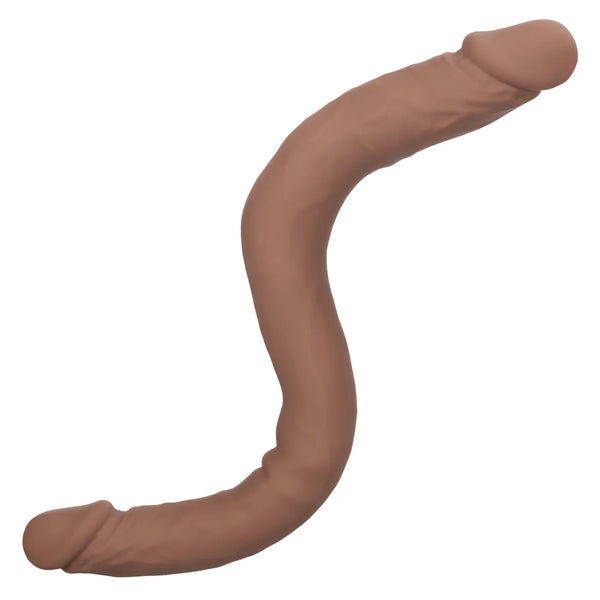 16" Bend and Hold Dual Dong - Brown