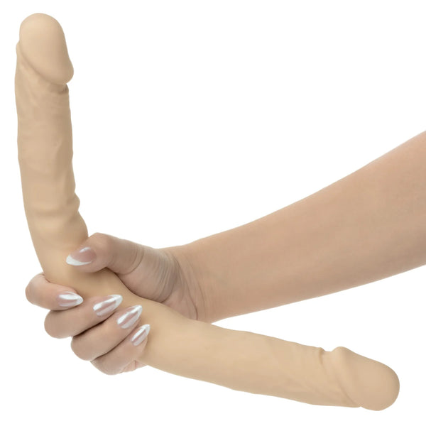 16" Bend and Hold Dual Dong - Ivory