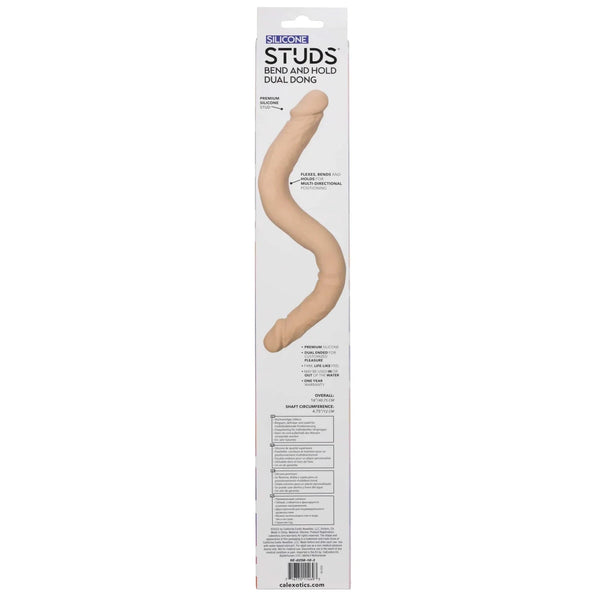 16" Bend and Hold Dual Dong - Ivory