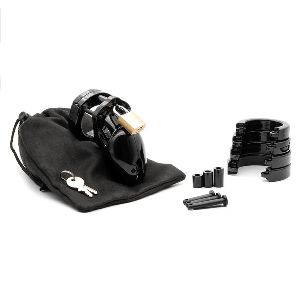 CB-6000S Male Chastity Cage Kit - Black