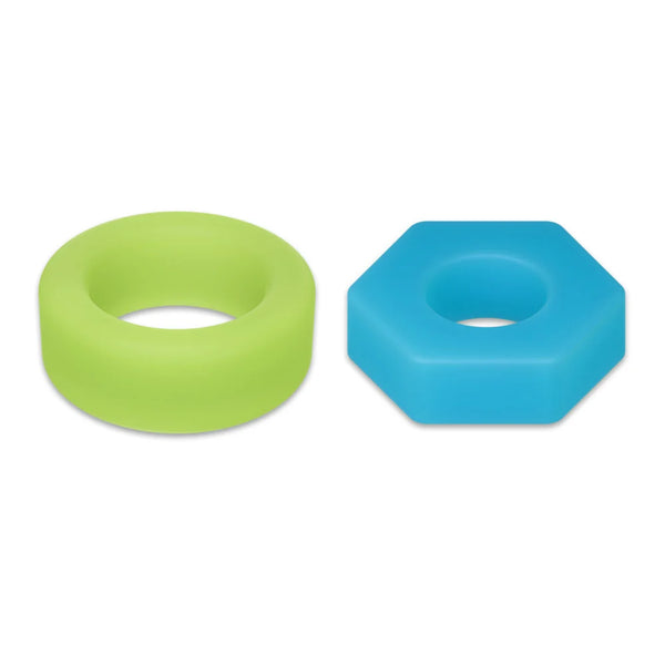 Performance Plus Flash Platinum-Cured Silicone 2 Cock Ring Set – Glow In The Dark