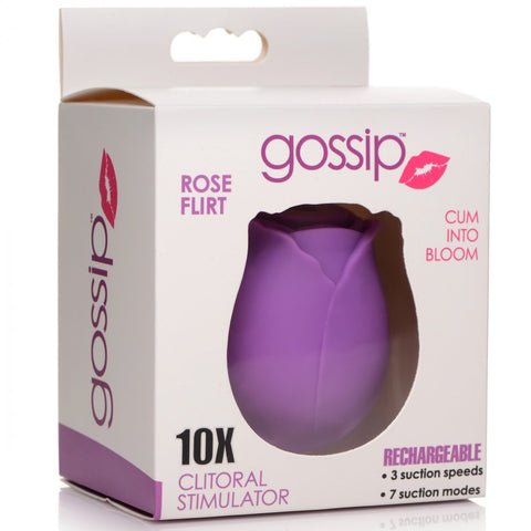 Curve Novelties Gossip 10X Cum into Bloom Rose Flirt Rechargeable Silicone Clitoral Stimulator - Extreme Toyz Singapore - https://extremetoyz.com.sg - Sex Toys and Lingerie Online Store - Bondage Gear / Vibrators / Electrosex Toys / Wireless Remote Control Vibes / Sexy Lingerie and Role Play / BDSM / Dungeon Furnitures / Dildos and Strap Ons / Anal and Prostate Massagers / Anal Douche and Cleaning Aide / Delay Sprays and Gels / Lubricants and more...