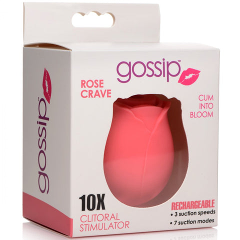 Curve Novelties Gossip Cum Into Bloom 10X Rose Crave Rechargeable Silicone Clitoral Stimulator - Extreme Toyz Singapore - https://extremetoyz.com.sg - Sex Toys and Lingerie Online Store - Bondage Gear / Vibrators / Electrosex Toys / Wireless Remote Control Vibes / Sexy Lingerie and Role Play / BDSM / Dungeon Furnitures / Dildos and Strap Ons / Anal and Prostate Massagers / Anal Douche and Cleaning Aide / Delay Sprays and Gels / Lubricants and more...