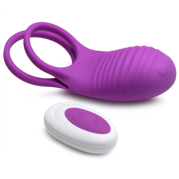 Curve Novelties Gossip Love Loops 10X Silicone Cock Ring with Remote - Purple - Extreme Toyz Singapore - https://extremetoyz.com.sg - Sex Toys and Lingerie Online Store - Bondage Gear / Vibrators / Electrosex Toys / Wireless Remote Control Vibes / Sexy Lingerie and Role Play / BDSM / Dungeon Furnitures / Dildos and Strap Ons  / Anal and Prostate Massagers / Anal Douche and Cleaning Aide / Delay Sprays and Gels / Lubricants and more...