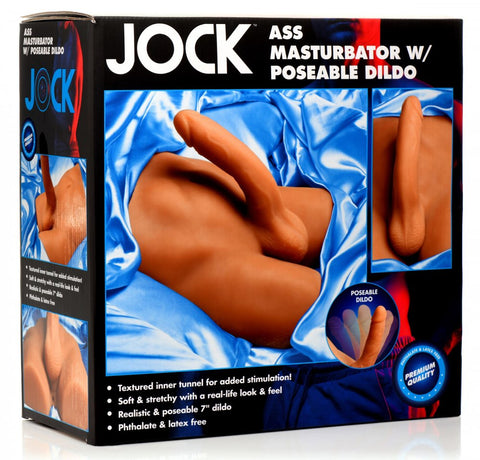 Curve Novelties JOCK Male Ass Masturbator with Posable Dildo - Extreme Toyz Singapore - https://extremetoyz.com.sg - Sex Toys and Lingerie Online Store - Bondage Gear / Vibrators / Electrosex Toys / Wireless Remote Control Vibes / Sexy Lingerie and Role Play / BDSM / Dungeon Furnitures / Dildos and Strap Ons  / Anal and Prostate Massagers / Anal Douche and Cleaning Aide / Delay Sprays and Gels / Lubricants and more...