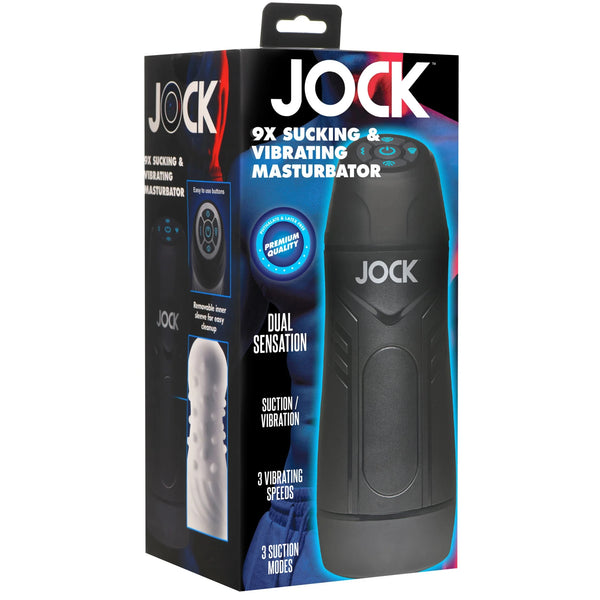 Jock 9X Sucking & Vibrating Rechargeable Masturbator