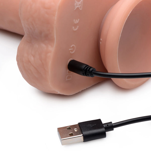 Big Shot 9" Thrusting & Vibrating Remote Control Silicone Dildo