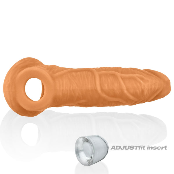 COACH flexTPR™ Veiny Thick Cocksheath Adjust-Fit - Skinz Peachy