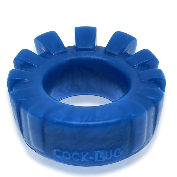 COCK-LUG Liquid Platinum Silicone Soft-Grip Cock Ring - Marine Blue