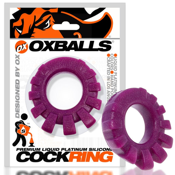 COCK-LUG Liquid Platinum Silicone Soft-Grip Cock Ring - Plum