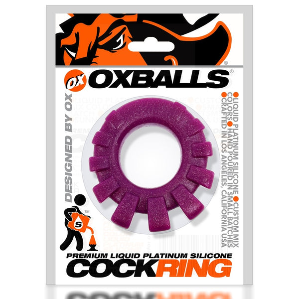 COCK-LUG Liquid Platinum Silicone Soft-Grip Cock Ring - Plum