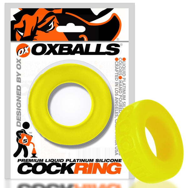 COCK-T Liquid Platinum Silicone Cockring - Acid Yellow