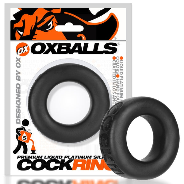 COCK-T Liquid Platinum Silicone Cockring - Black