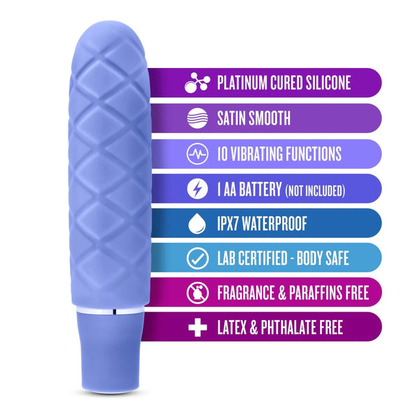 Luxe Cozi Platinum-Cured Silicone Vibrator - Periwinkle